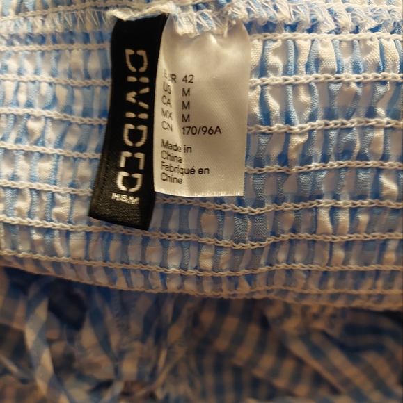 Blue plaid or gingham dress - Picture 2 of 3